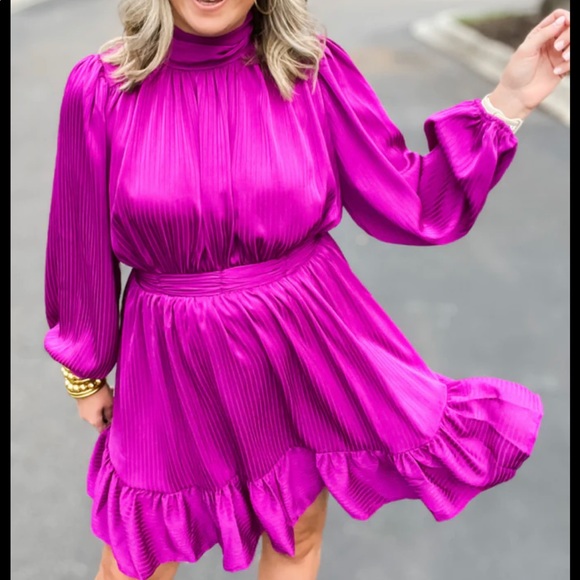Dresses & Skirts - Pink purple holiday boutique dress VICI Impressions